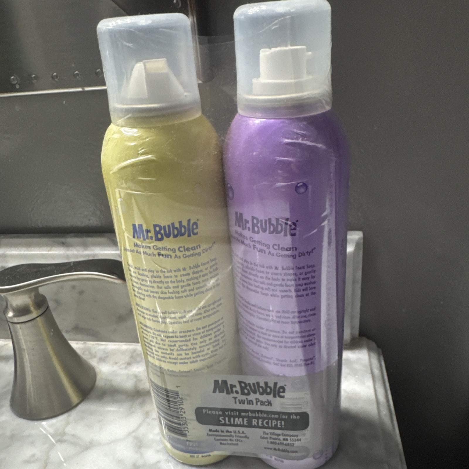 Mr Bubble Foam Soap Grape 🍇& Banana! 🍌 2 Twin Pack! Sensory Play!