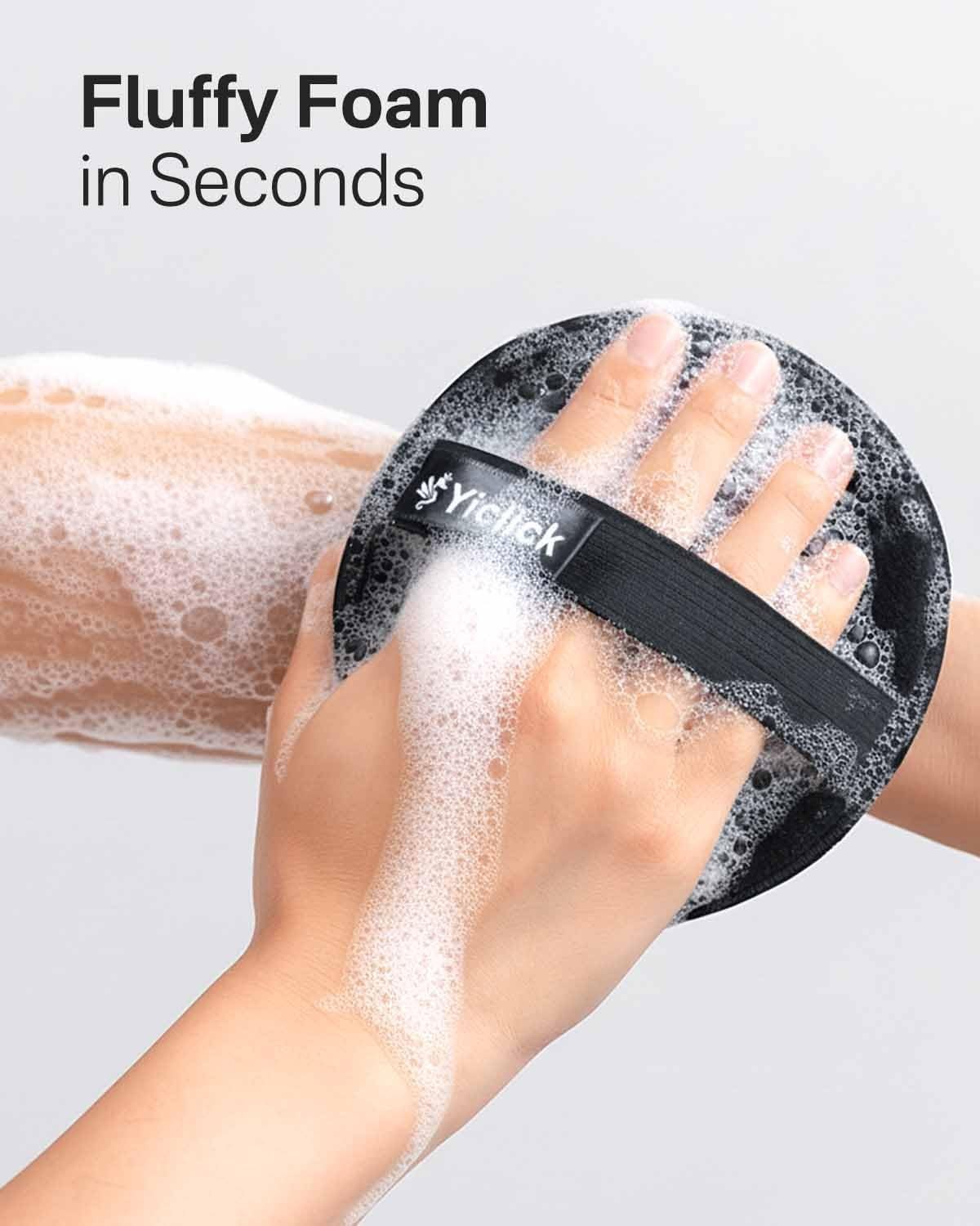 Yiclick Exfoliating Body Scrubber Exfoliator 2 Pack – Black