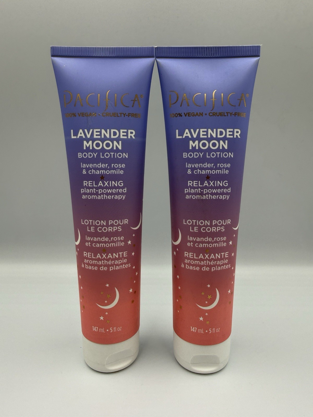 (2 Pack) Pacifica Lavender Moon Rose & Chamomile Body Lotion 5 oz 100% Vegan M5