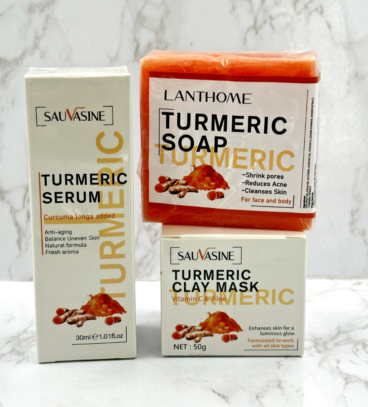 Turmeric Soap Skin Glow Lightening Whitening Dark Spots Brighter Serum Face Mask