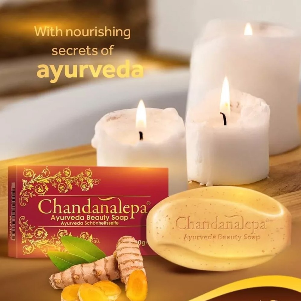 Ayurveda Herbal Chandanalepa Soap Beauty Body Skin Care Golden face 100% Natural