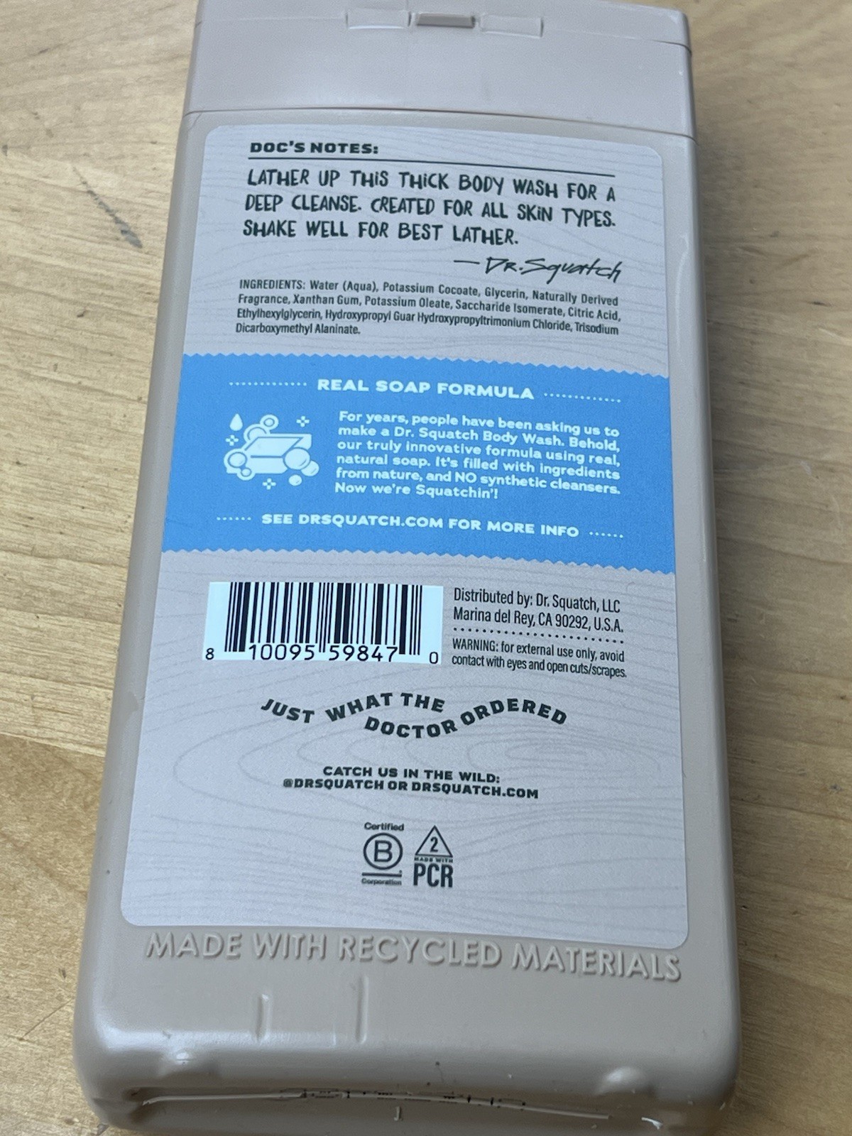 Dr. Squatch Men’s Natural Body Wash coastal mist 14 Fl Oz