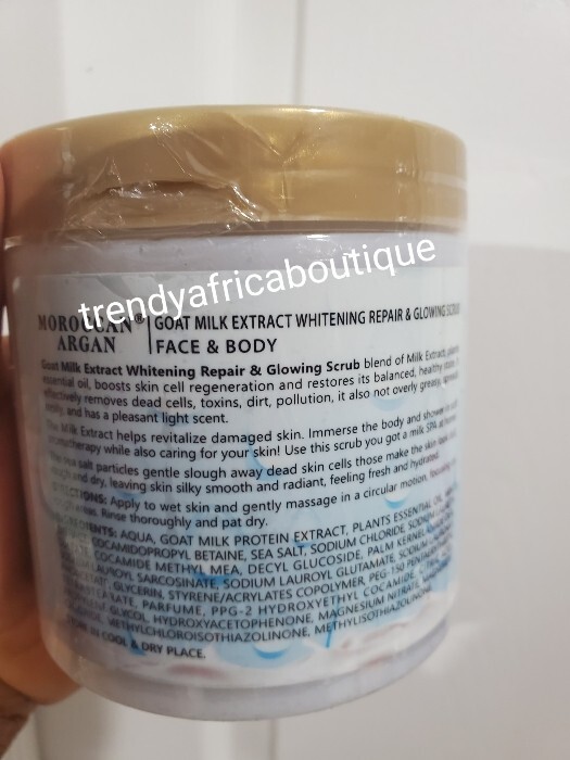 2pcs. Morrocan argan Goat milk skin repair & Glowing 4in1 scrub & shower bath