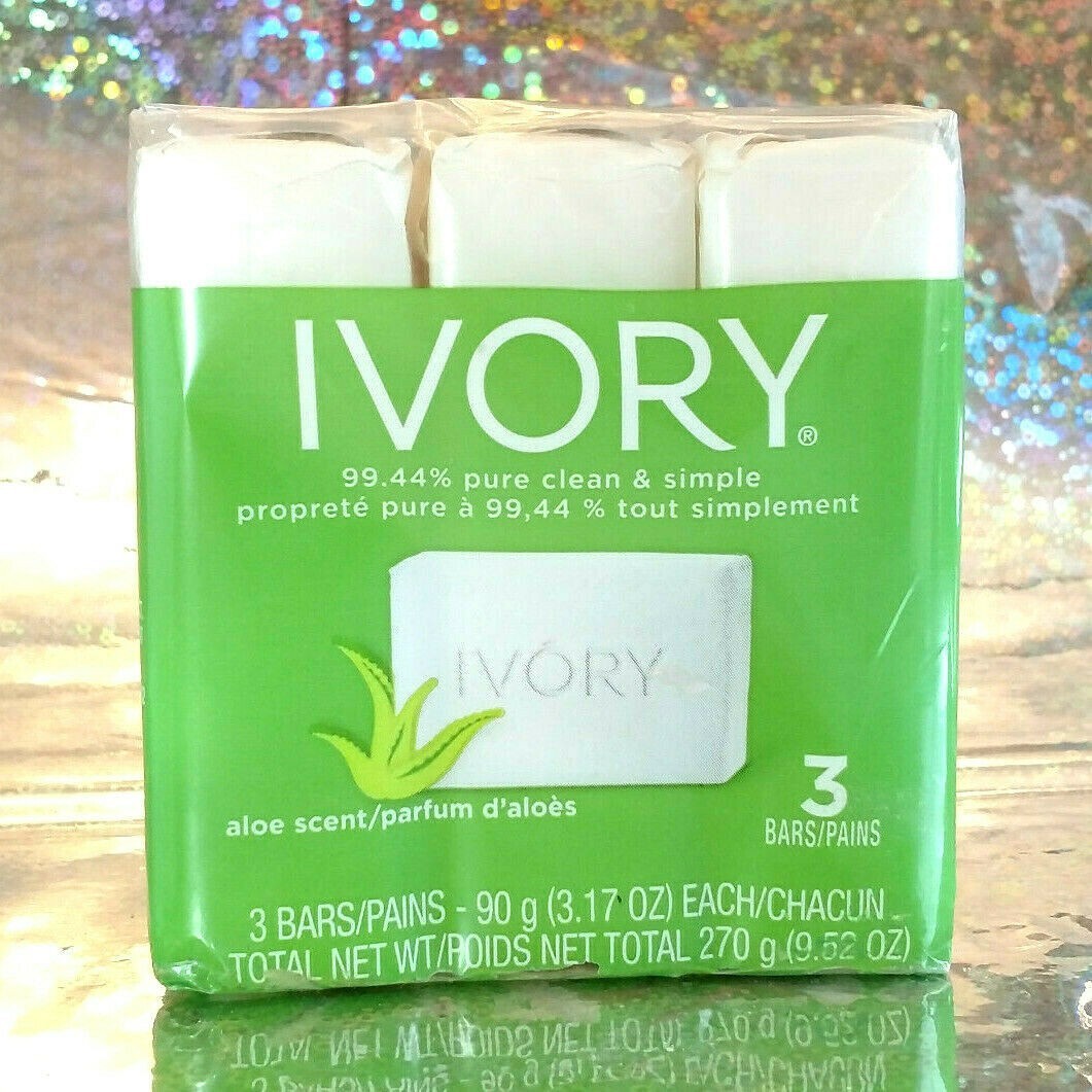 Ivory Bar Soap with Aloe Parfum Bath Size (pack of 3)