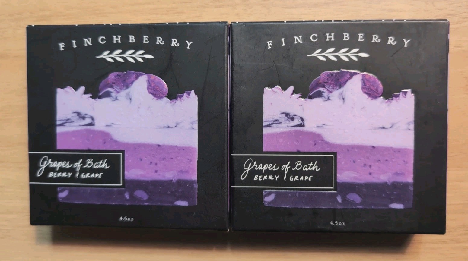Finchberry Grapes of Bath Berry & Grape 2 Pk Gourmet Handcrafted Soap Bar 4.5 oz
