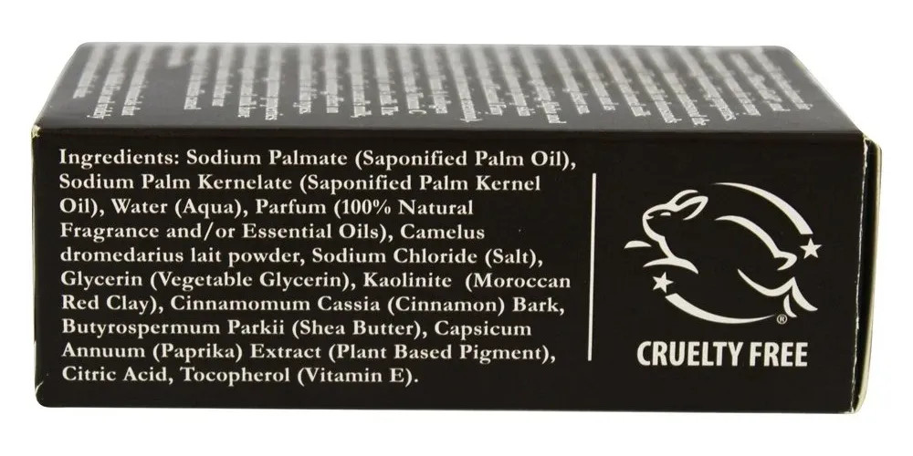 Bedu Camel Milk Triple Milled Face & Body Bar Soap Moroccan Clay & Cinnamon