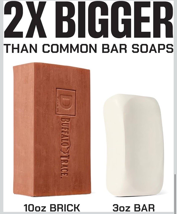 Duke Cannon Supply Co. Men’s Bourbon Bar Soap 10 oz Extra Large USA Made
