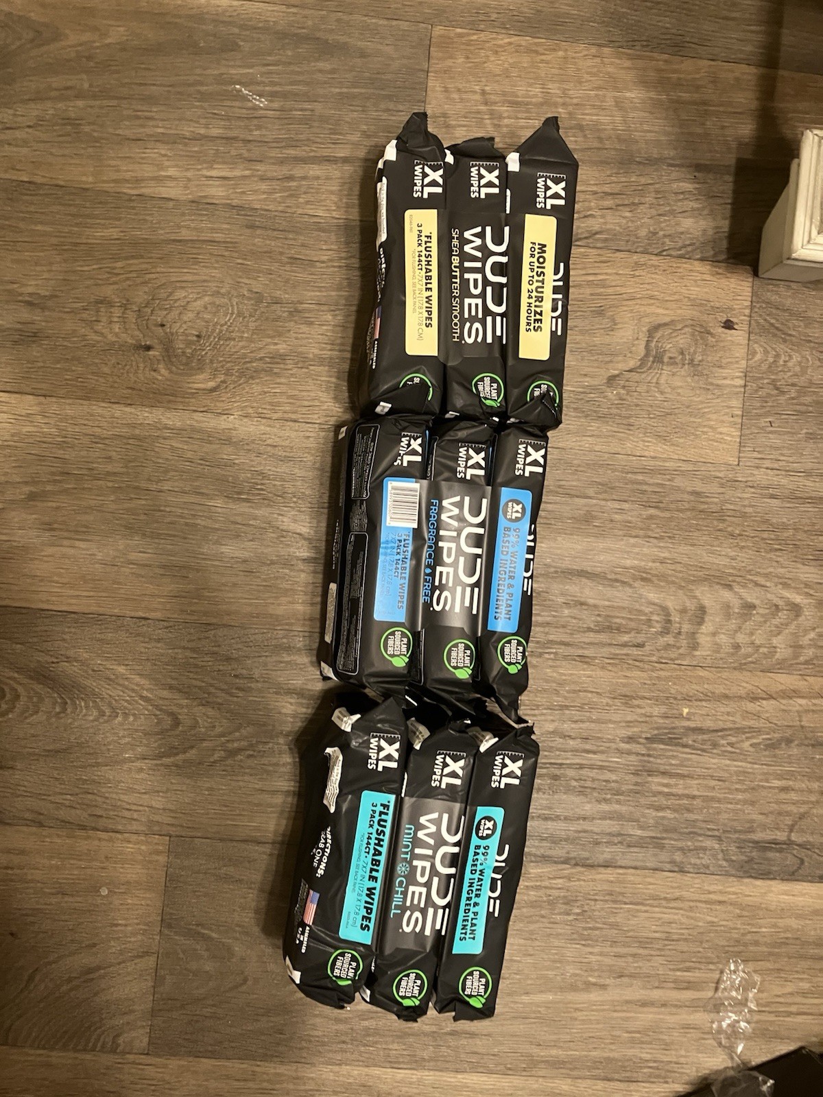 DUDE Wipes Flushable Wipes Variety sTOOL Kit Gift Set for Him – 9 Packs