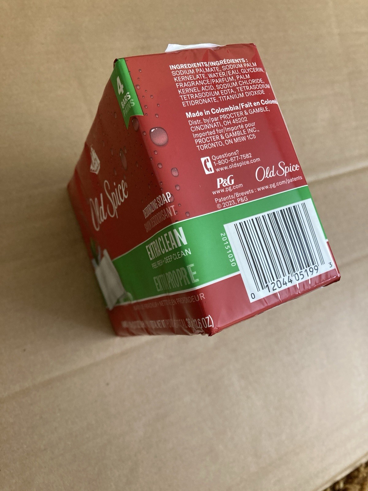 Old Spice Extra Clean Deodorizing Deodorant Soap for Men, 4 Bars, 12.6 oz Total