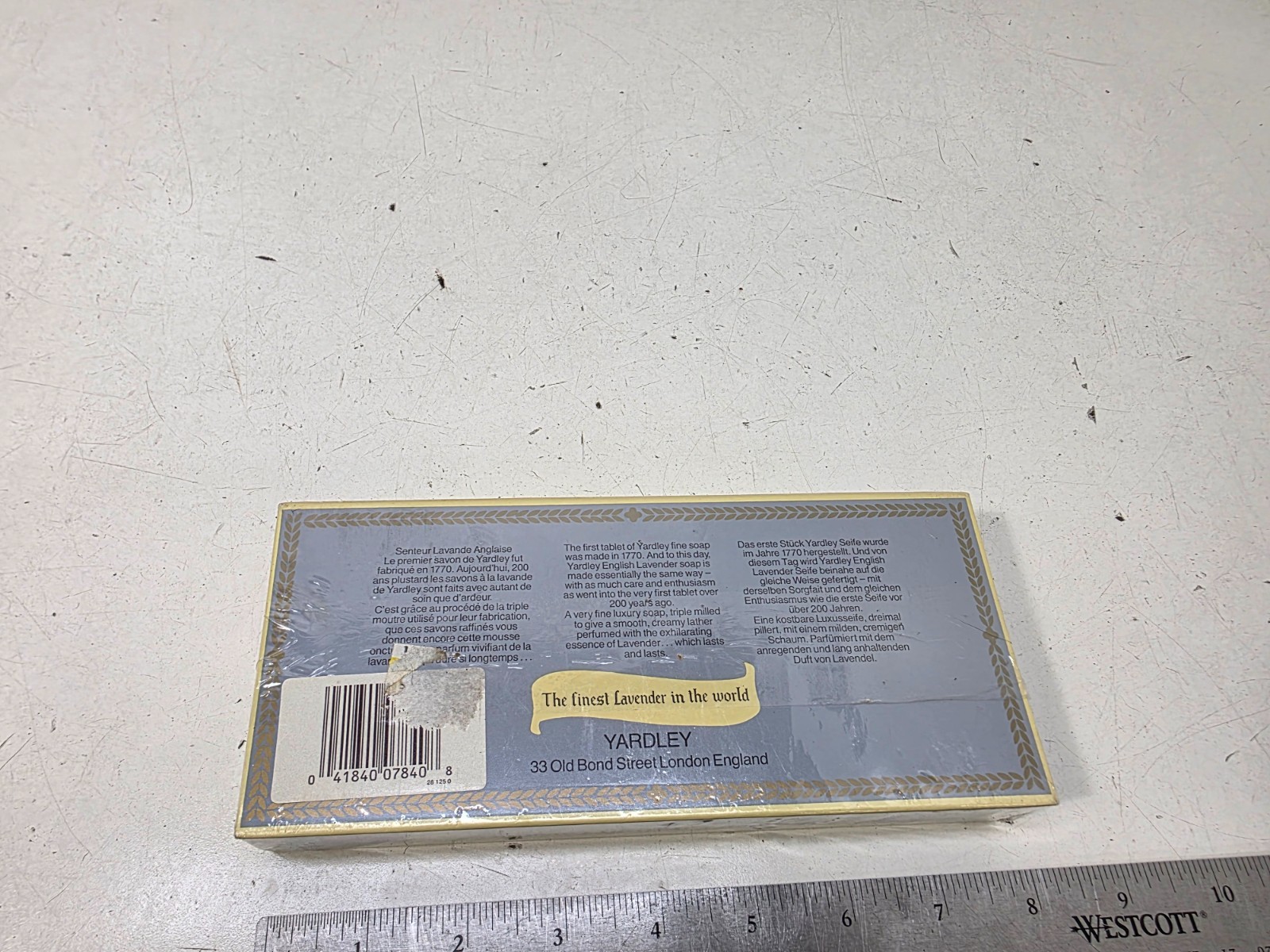 Vintage NEW IN SEALED BOX YARDLEY ENGLISH LAVENDER PERFUMED SOAP 3 x 3.5 OZ