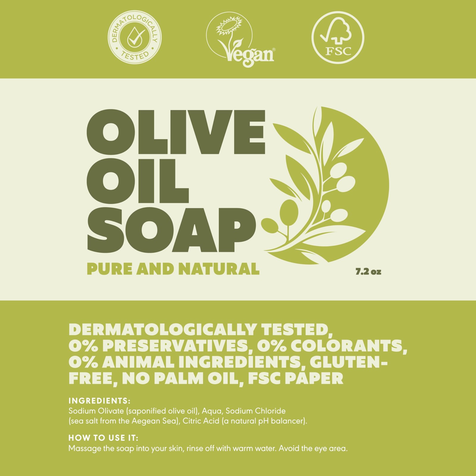 Skin Said Yes Pure Olive Oil Soap Bar 4 Pack | Made in Greece | 7.2 Oz. per…