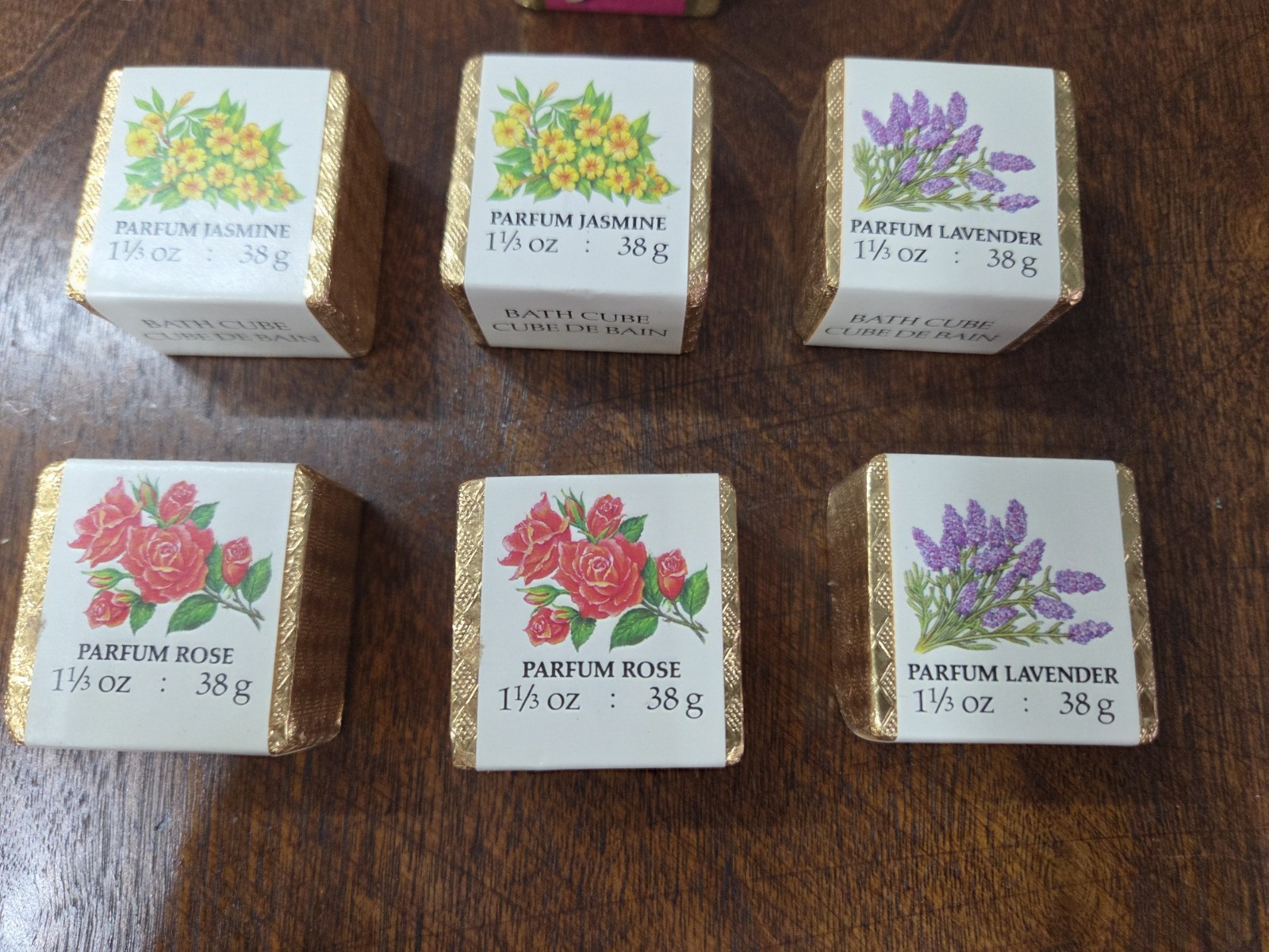 Ben Rickert Scented Bath Cube Multipack Jasmine Rose Lavender 1 1/3 oz MPN