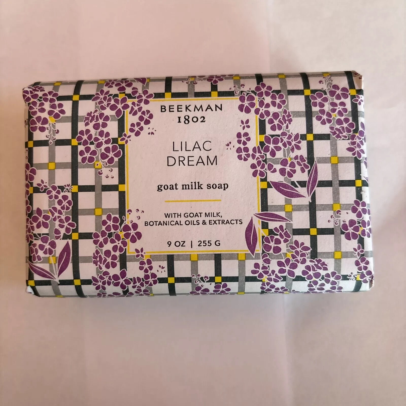 Beekman 1802 LILAC-DREAM Goat Milk Jojoba Oil Shea Butter, 9 oz. Bar Soap, New