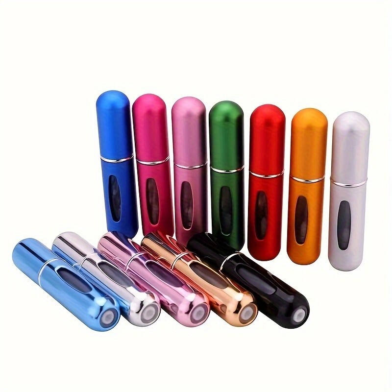 5Pcs Mini Travel Perfume Atomizer Bottle Spray Pump Case Refillable Portable US