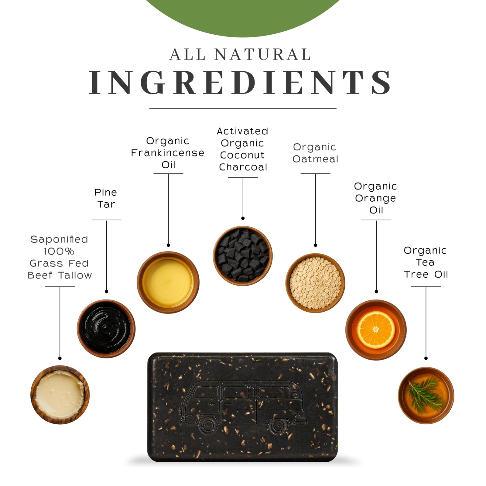 VanMan Tallow & Pine Tar Soap Bar – Grass-Fed Beef Tallow with Organic Oatmea…