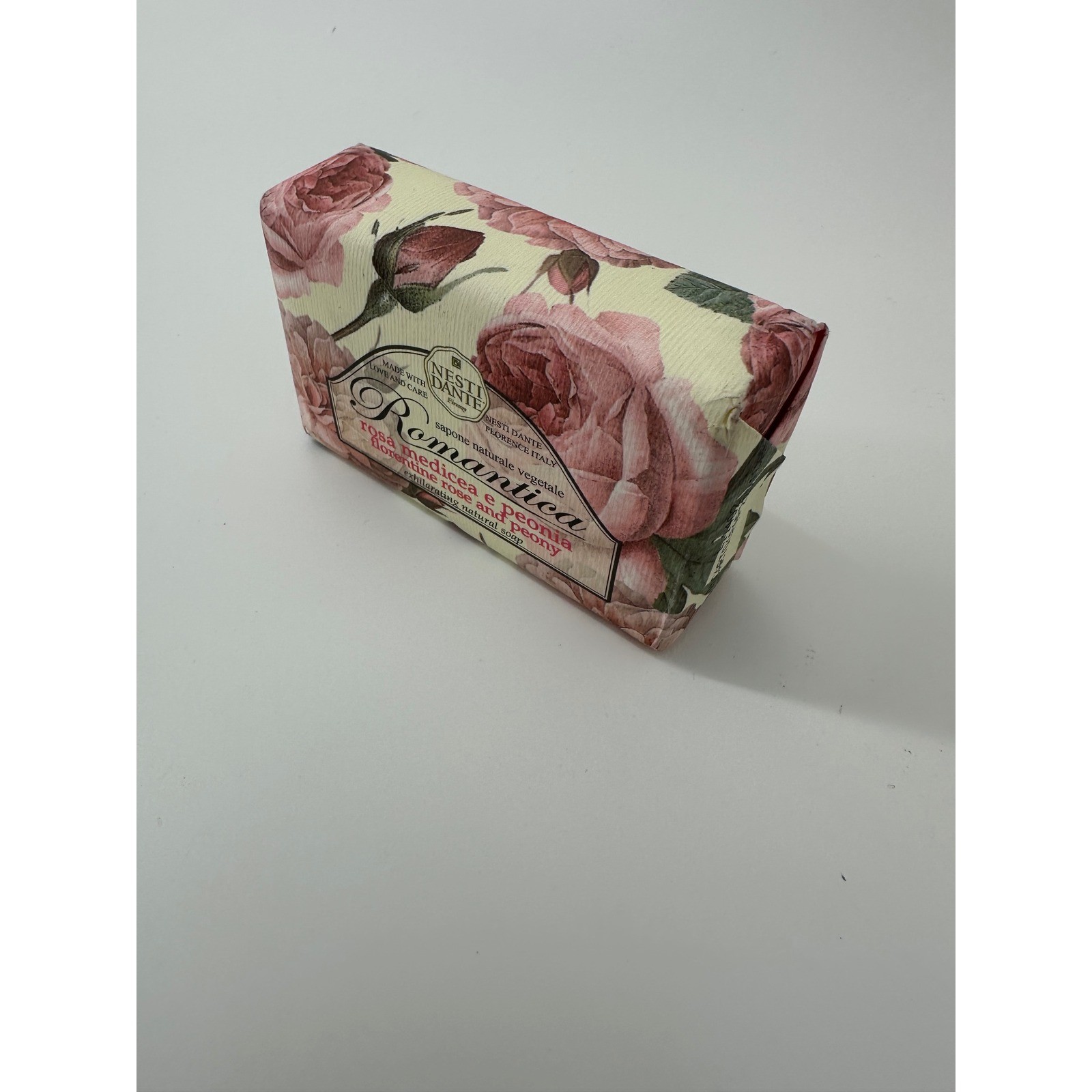 Nesti Dante Romantica Florentine Rose and Peony Soap Bar 5.3oz Made in Italy