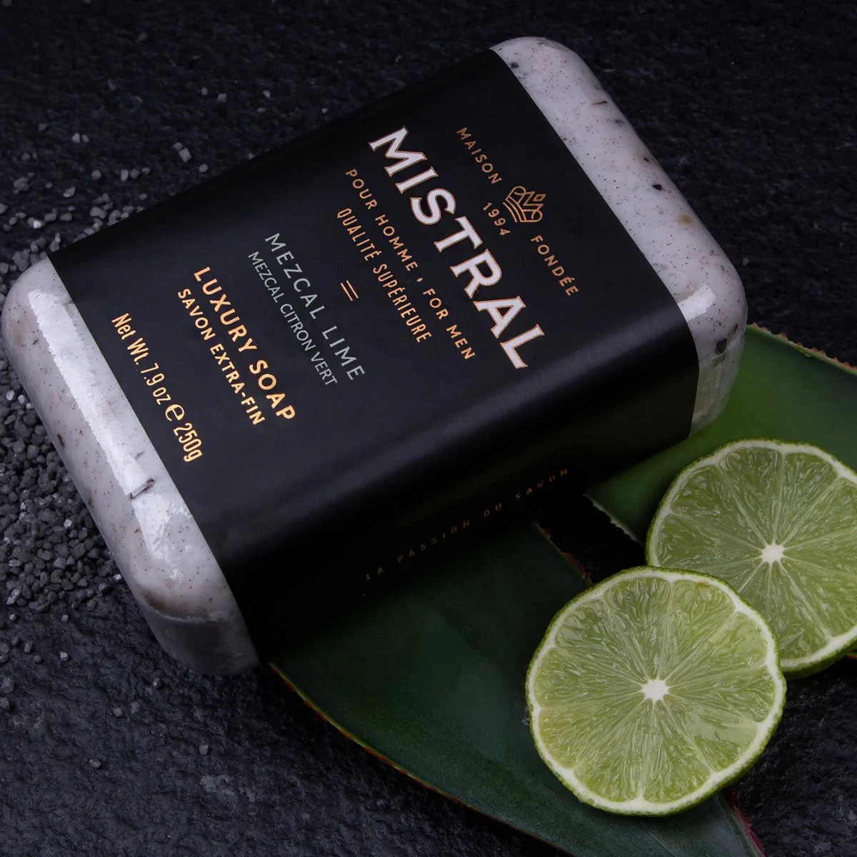 Mistral Bar Soap Organic Mezcal Lime Large 8.8 Ounce Crafted Soaps Original