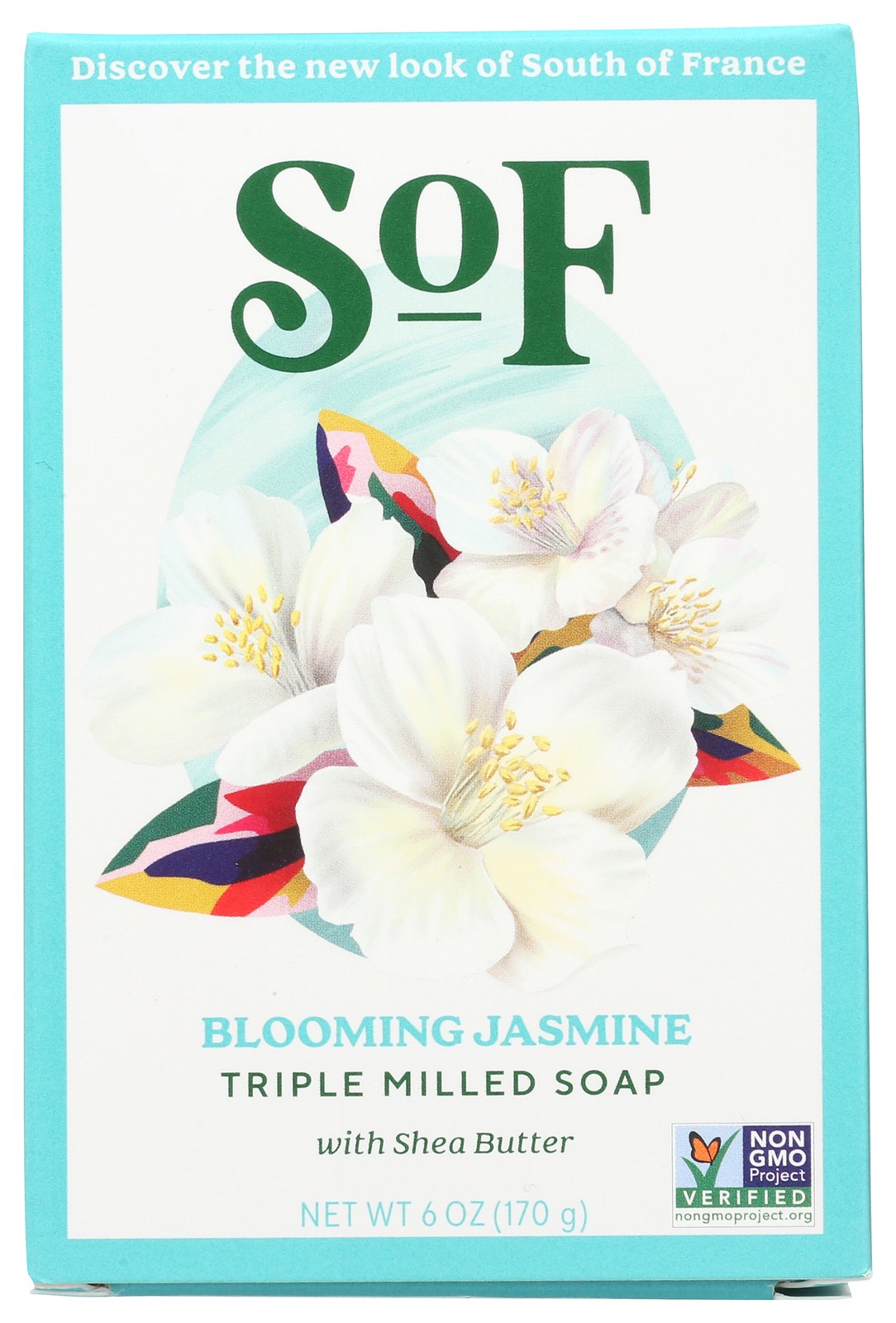 South Of France Blooming Jasmine Triple Milled Bar Soap 6 Oz 3 Pack