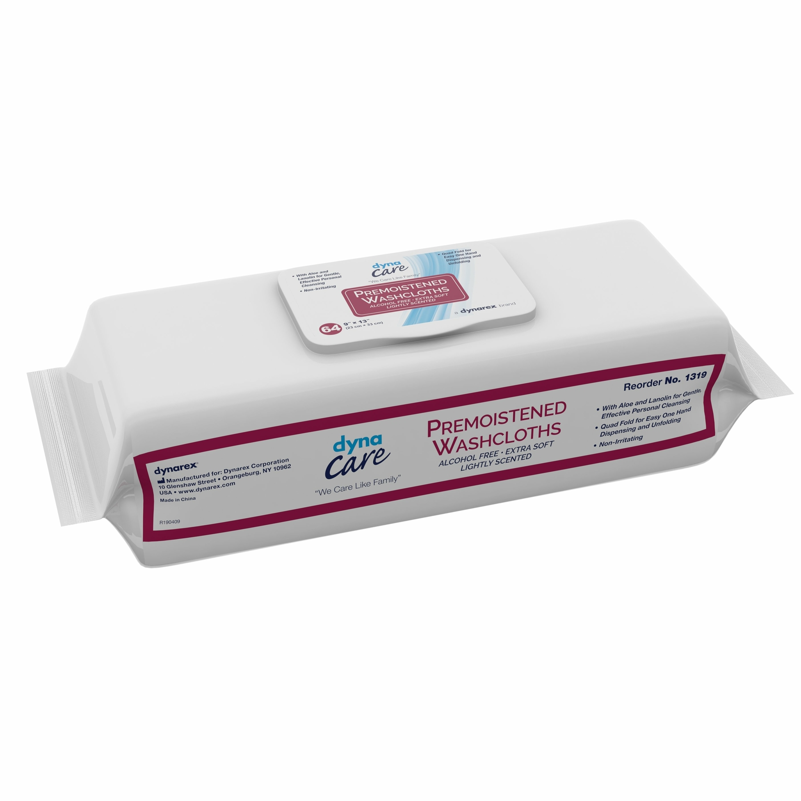 Dynarex Personal Cleansing Wipe 9 x 13″ 1319 64 Wipes