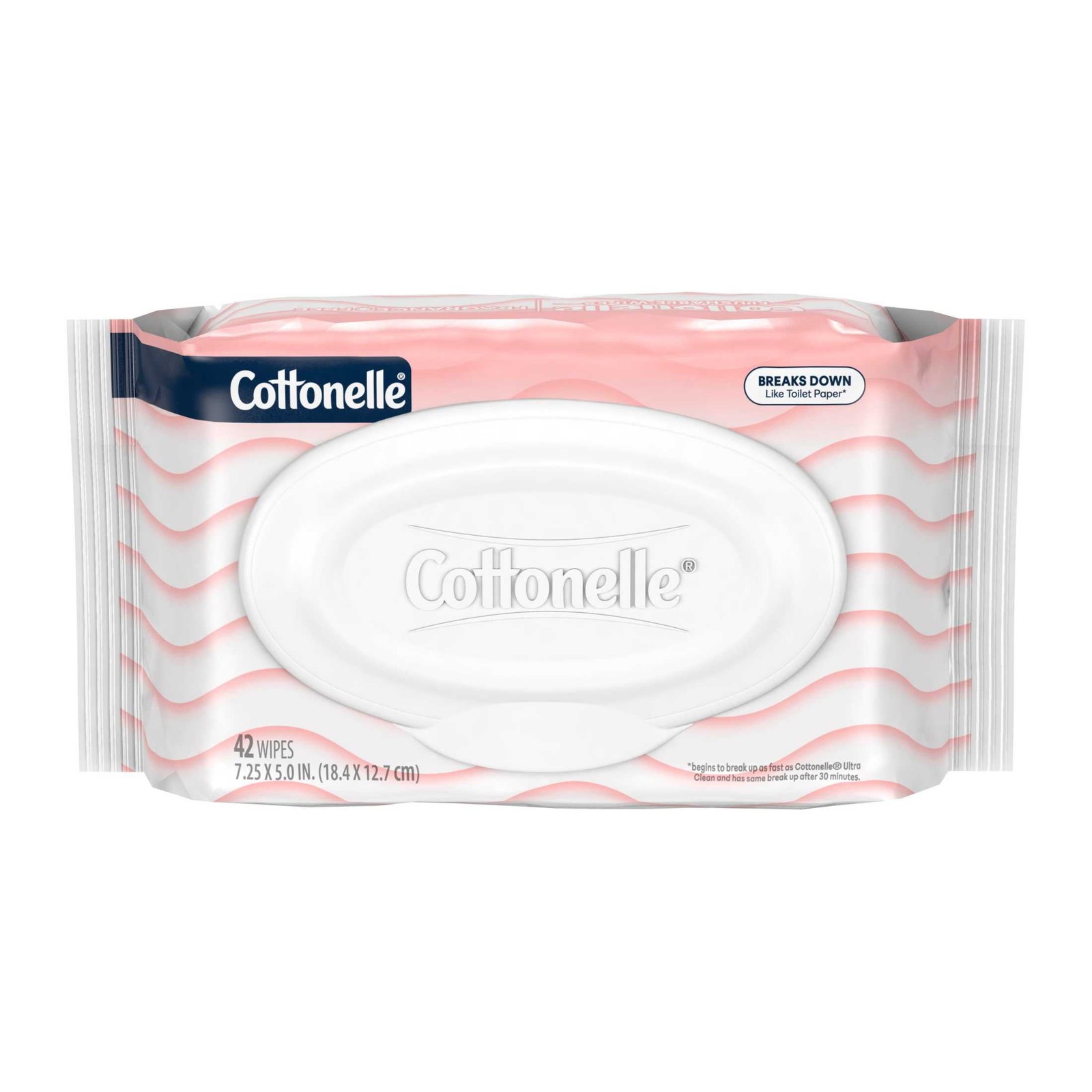Cottonelle Fragrance Free Flushable Wet Wipes, 4 Flip-Top Packs Resealable