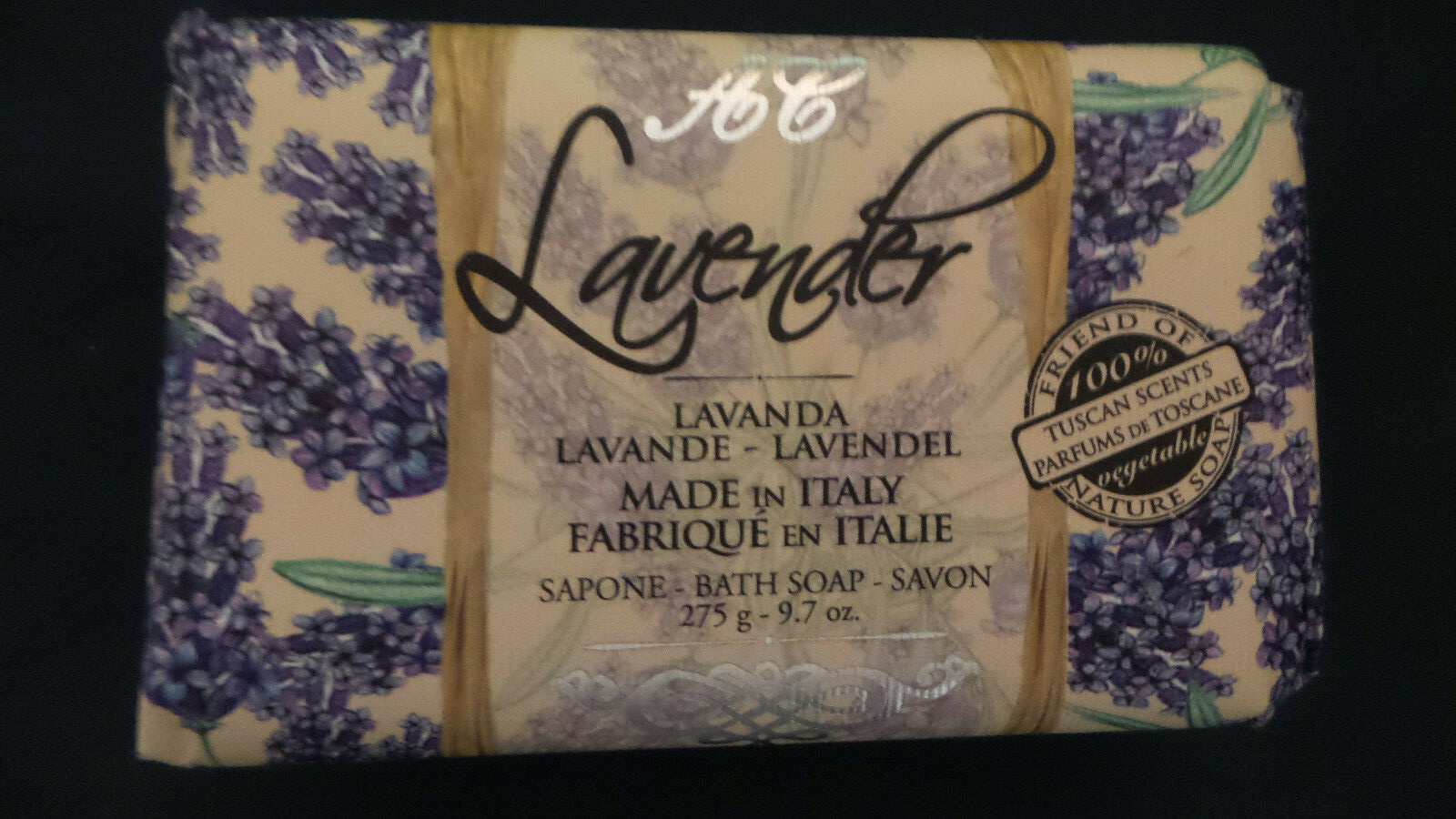 Lavender Luxury Soap Bar Saponerie Mario Fissi Handmade in Italy 9.7 oz New