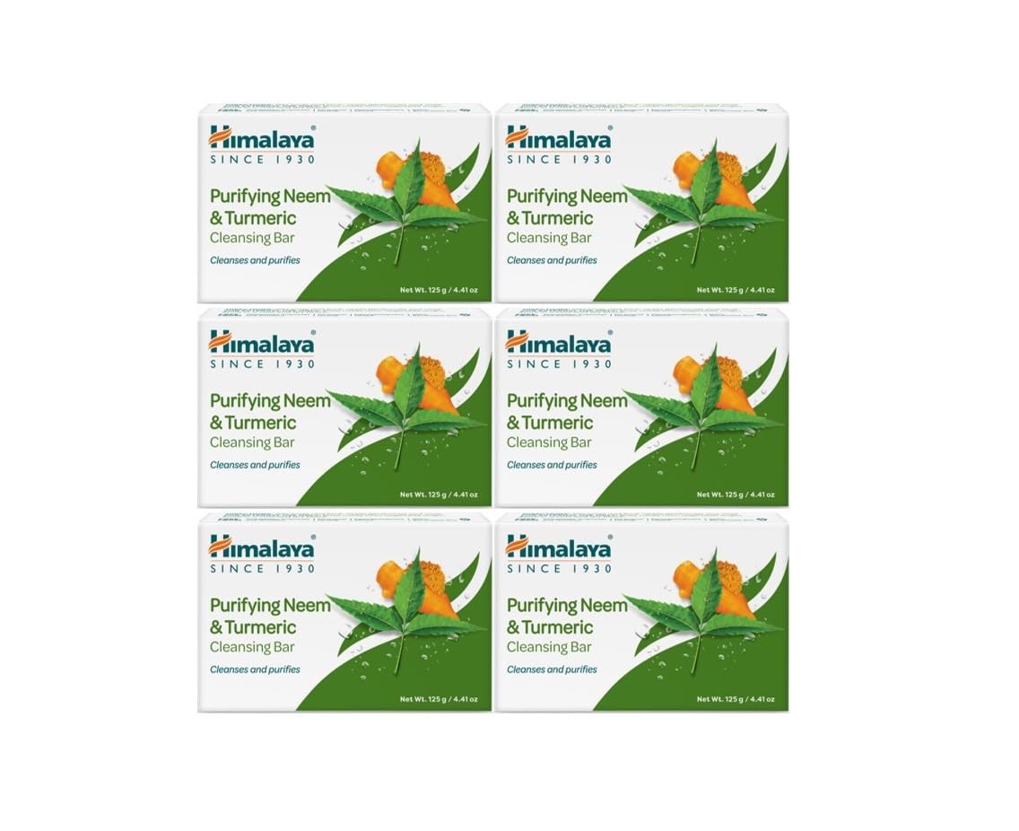 Himalaya Purifying Neem & Turmeric Cleansing 4.41 Ounce (Pack of 6), White