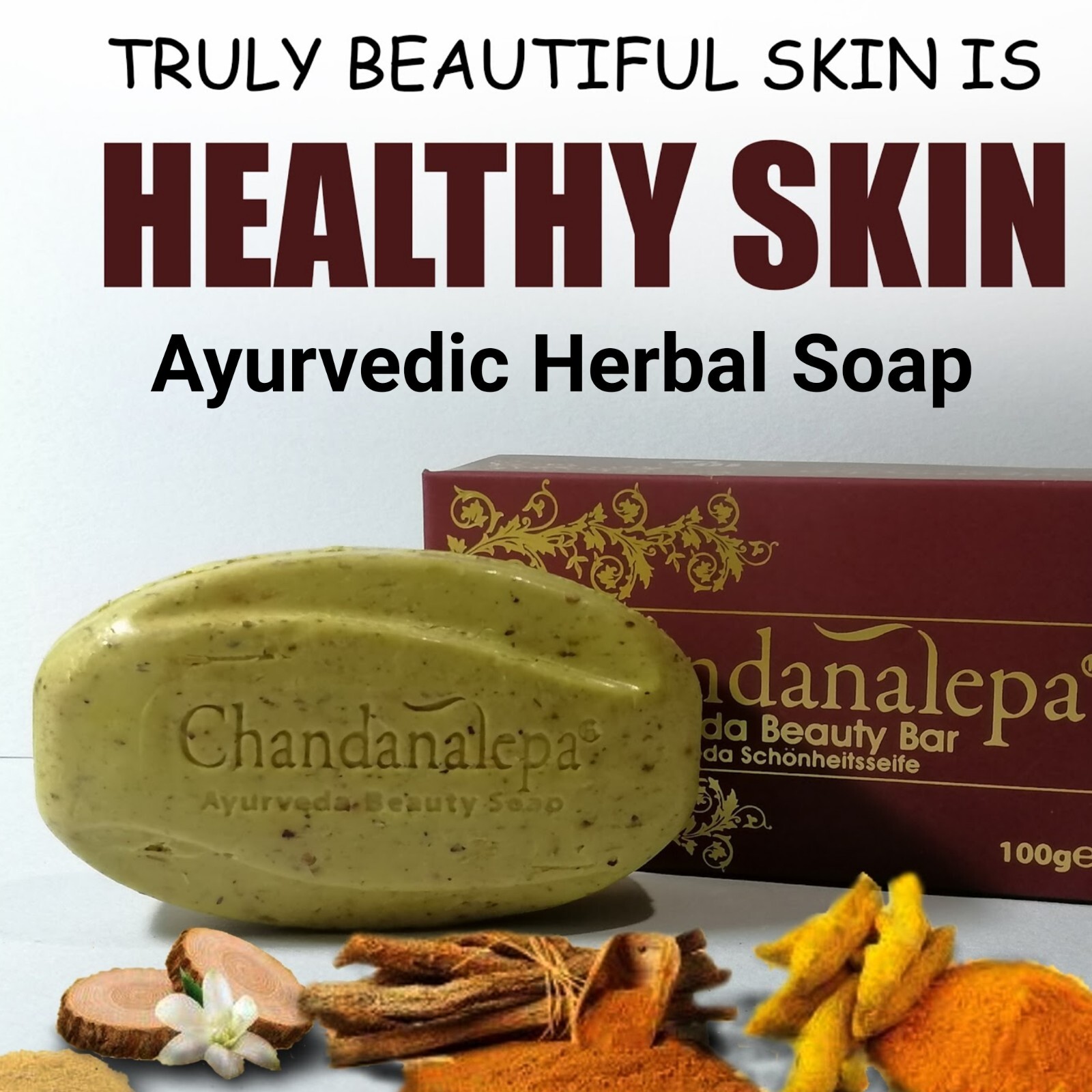 CHANDANALEPA Ayurvadic Beauty Soap Sri Lankan Natural Ceylon Herbal Soap