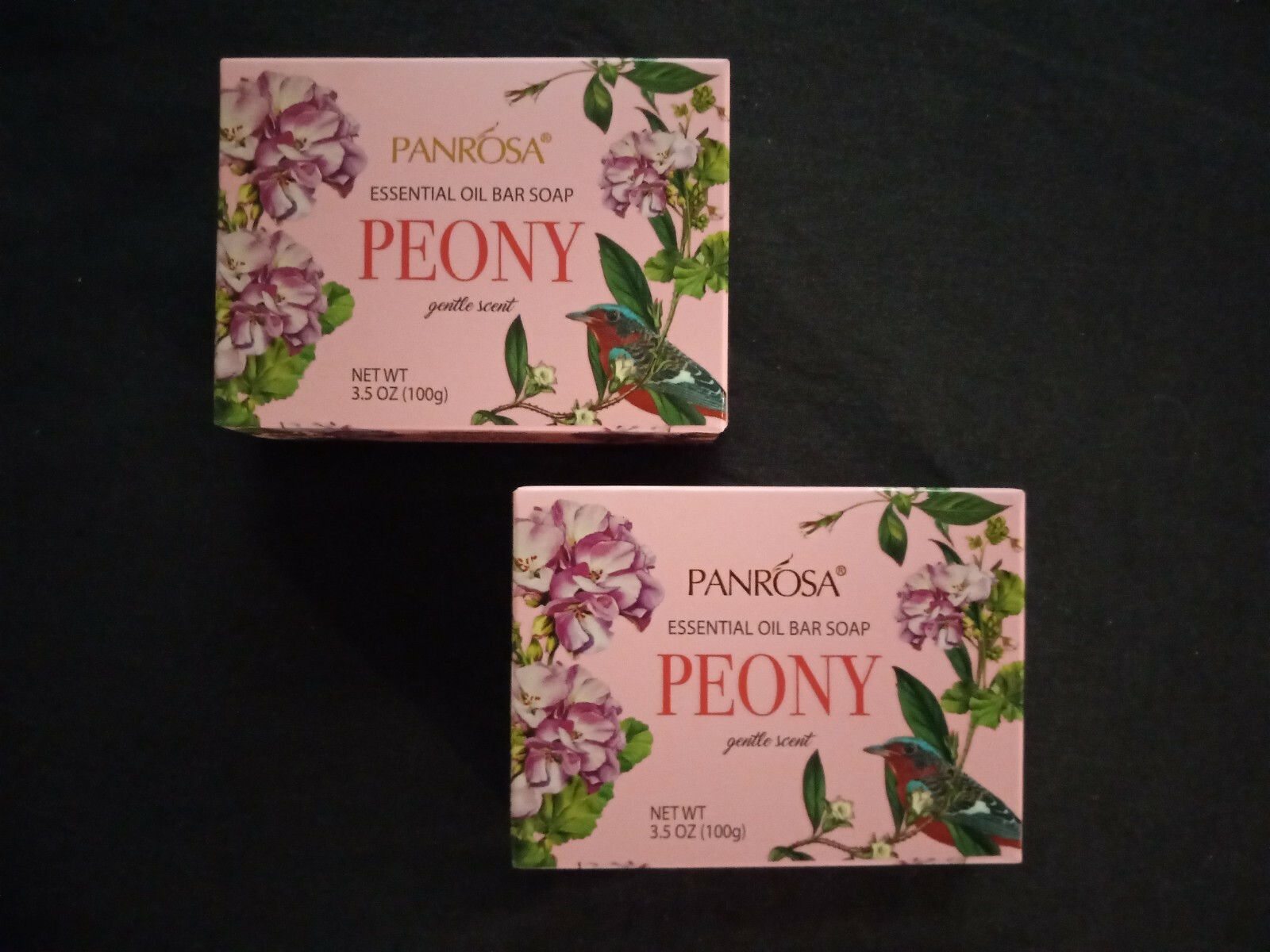 2 bars Decorative Essential oil lightly scented bar soap, 3.5oz Peony USA made