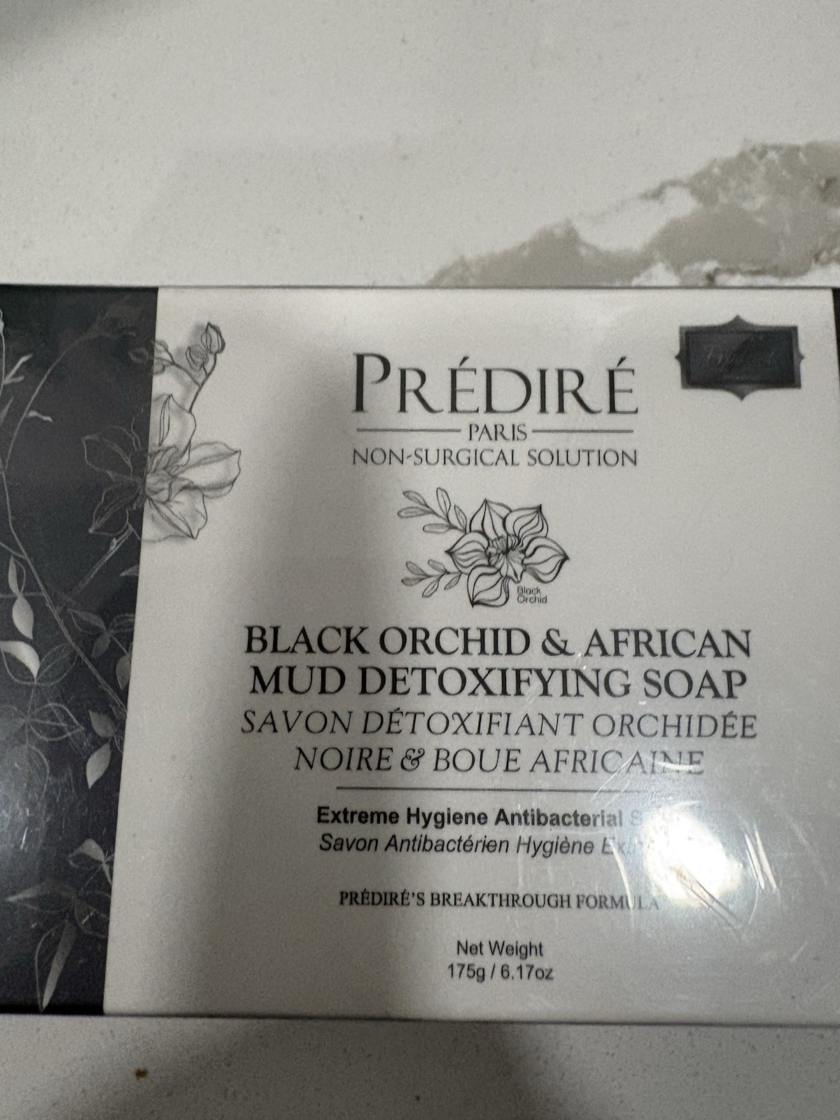 PRÉDIRÉ PARIS Detoxifying Antibacterial Mud Soap Black Orchid 175g 6.17oz T4-1