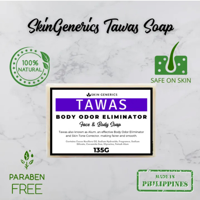 Skin Generics TAWAS Body Odor Eliminator Whitening Face & Body Soap 135g