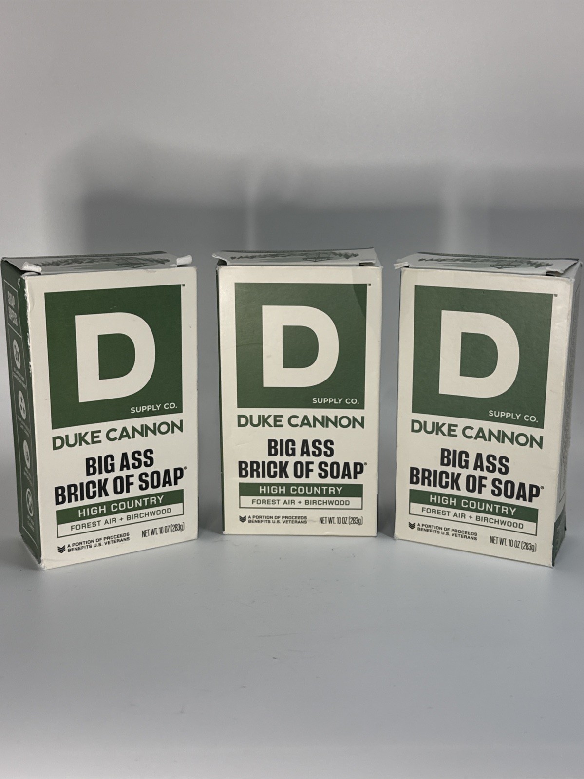 3x- Duke Cannon Big Ass Brick Soap High Country 10oz Benefits Vets New Scent