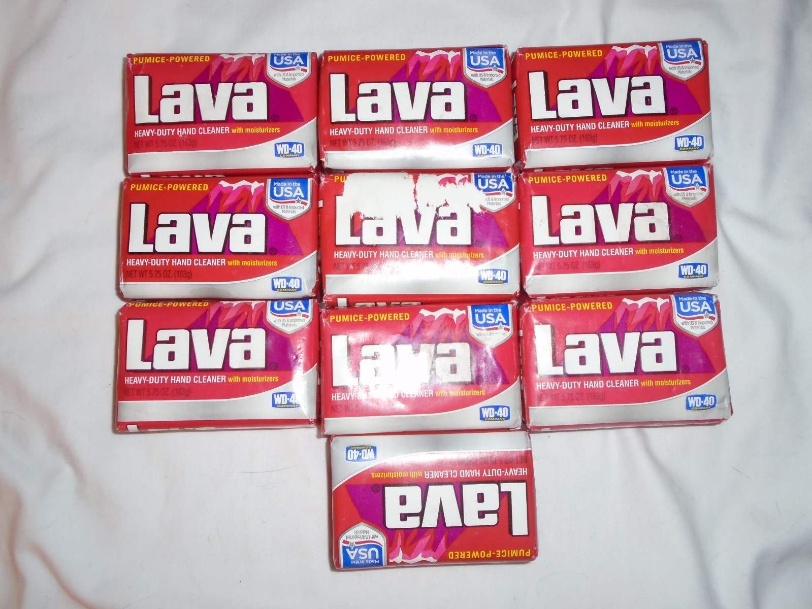 (10) Lava Soap Heavy-Duty Hand Cleaner pumice powered 5.75 oz Bar Free Shipping