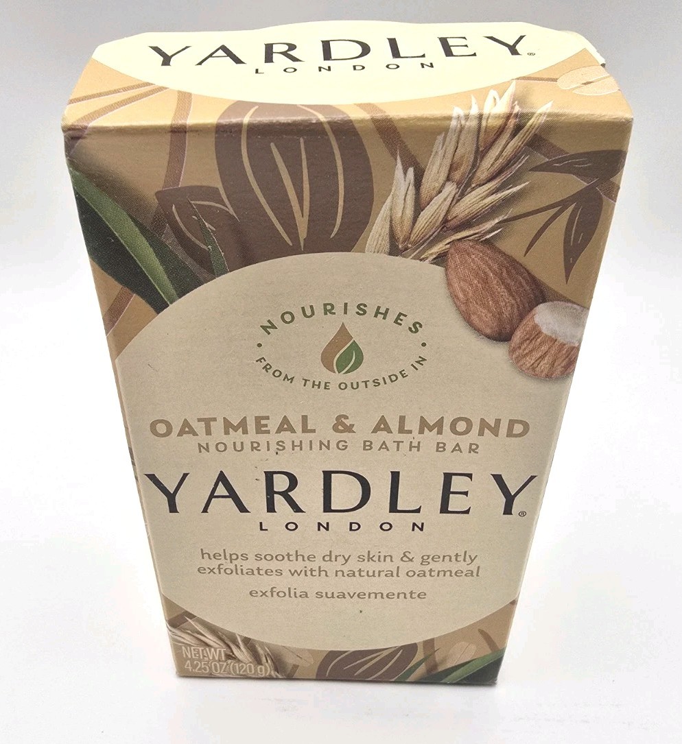 Lot of 4 Bars Yardley London Charcoal Chamomile Oatmeal Lavendar 4.25oz Each