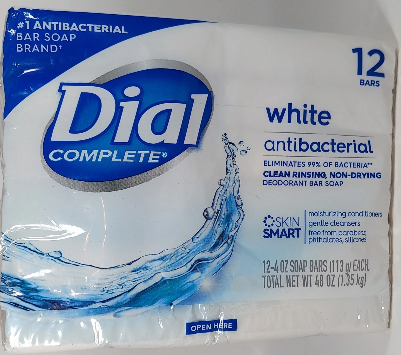 Dial Antibacterial WHITE Bar Soap Original Formula DISCONTINUED 12 bars SEALED