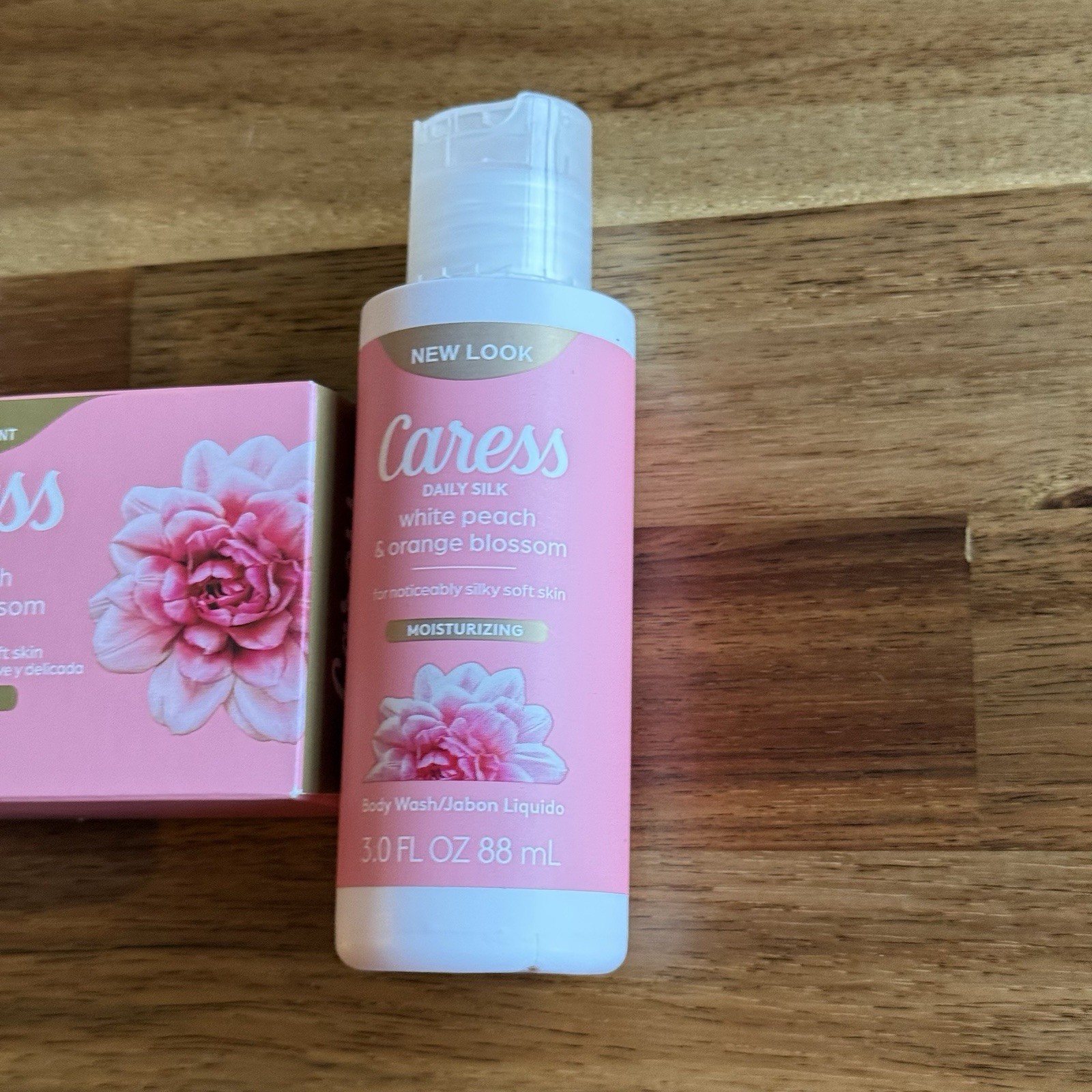 Caress Daily Silk White Peach & Orange Blossom Body Bar And 2 Body Wash Bottles