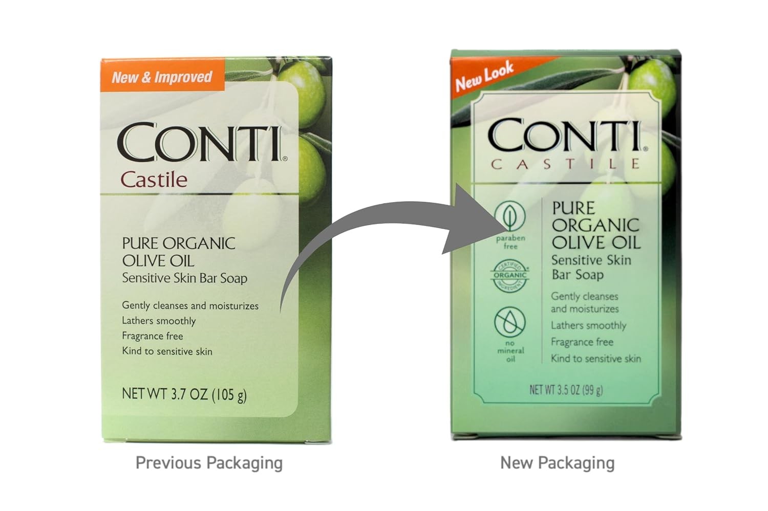 Conti Castile Skin Bar Olive Oil Sensitive Nourish Protect Gentle 3.7oz 12 Pack