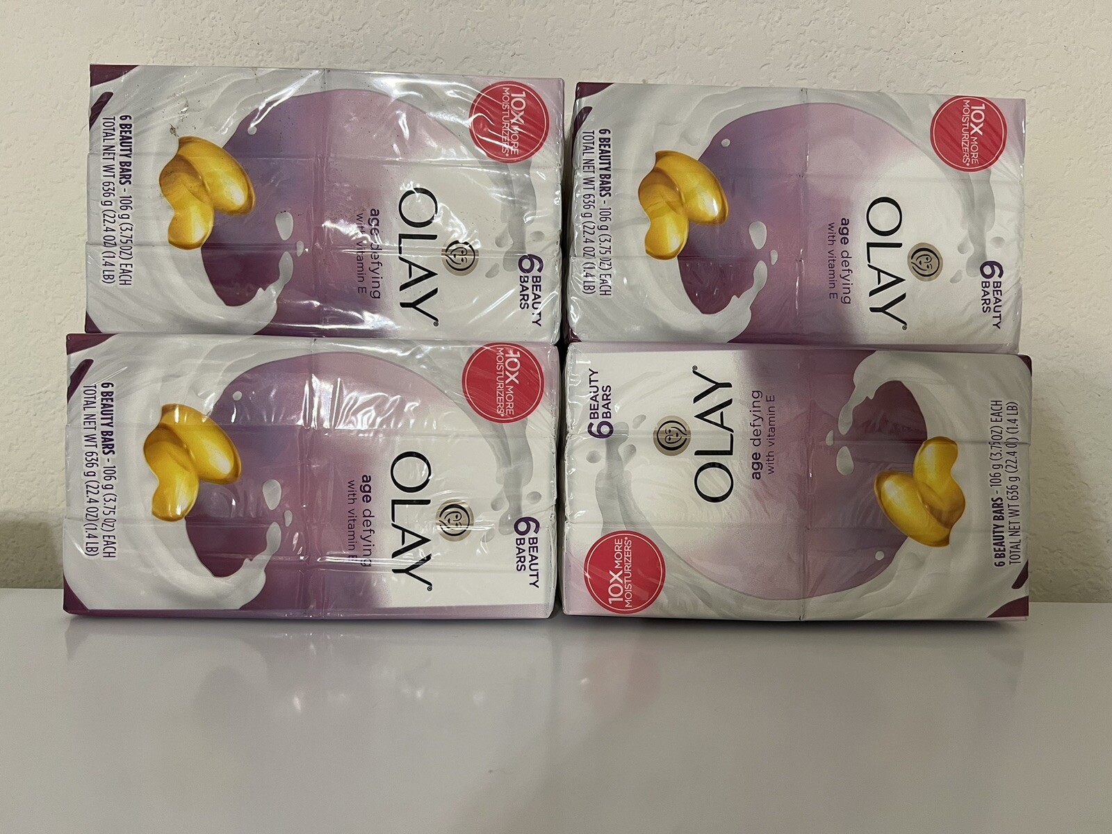 OLAY AGE DEFYING ORIGINAL DISCONTINUED VITAMIN E MOISTURIZING BEAUTY BAR SOAPS