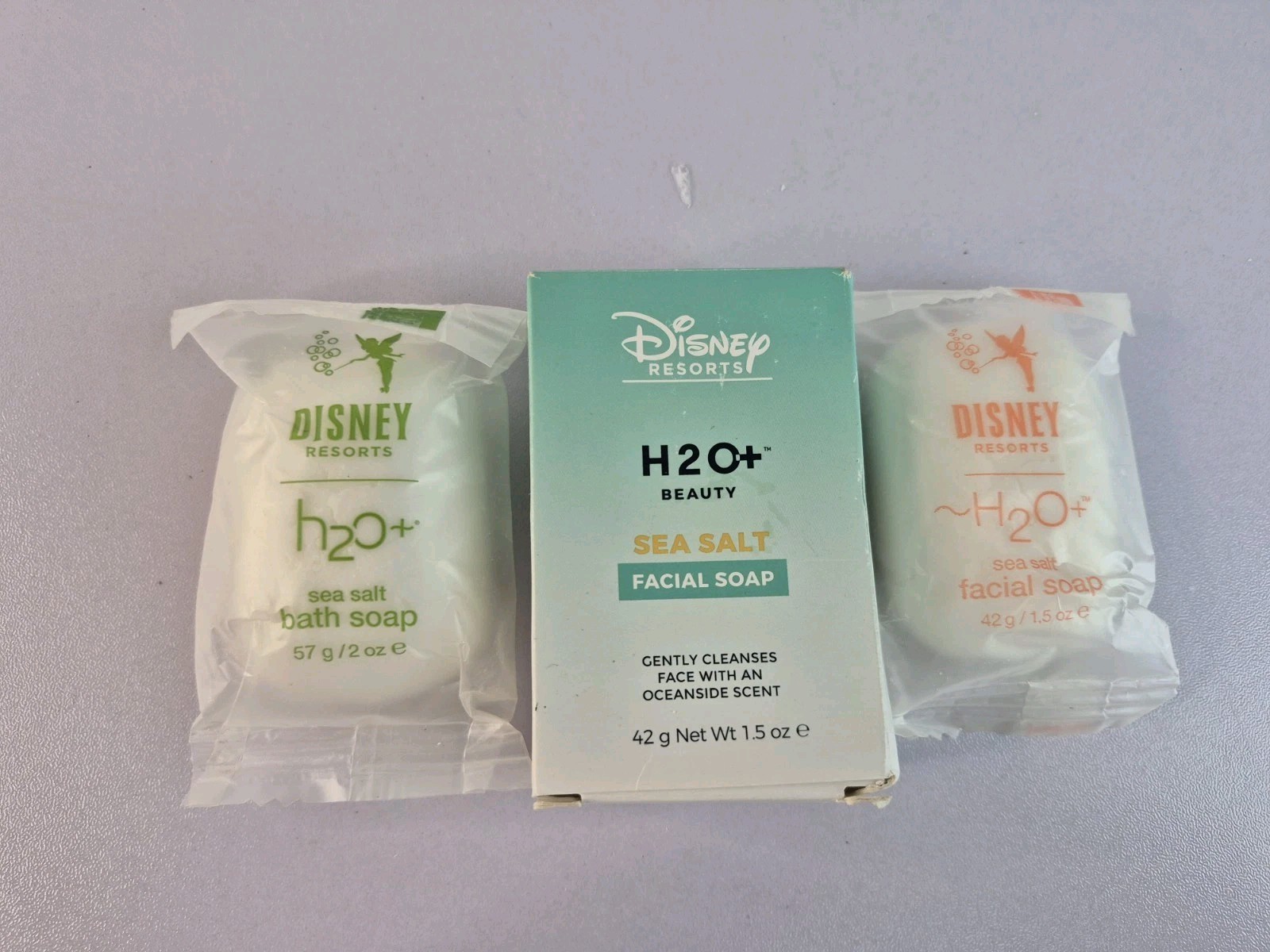 Disney Resorts H2O Beauty Sea Salt Bath Facial Soap Hotel Samples Lot 3 Sealed