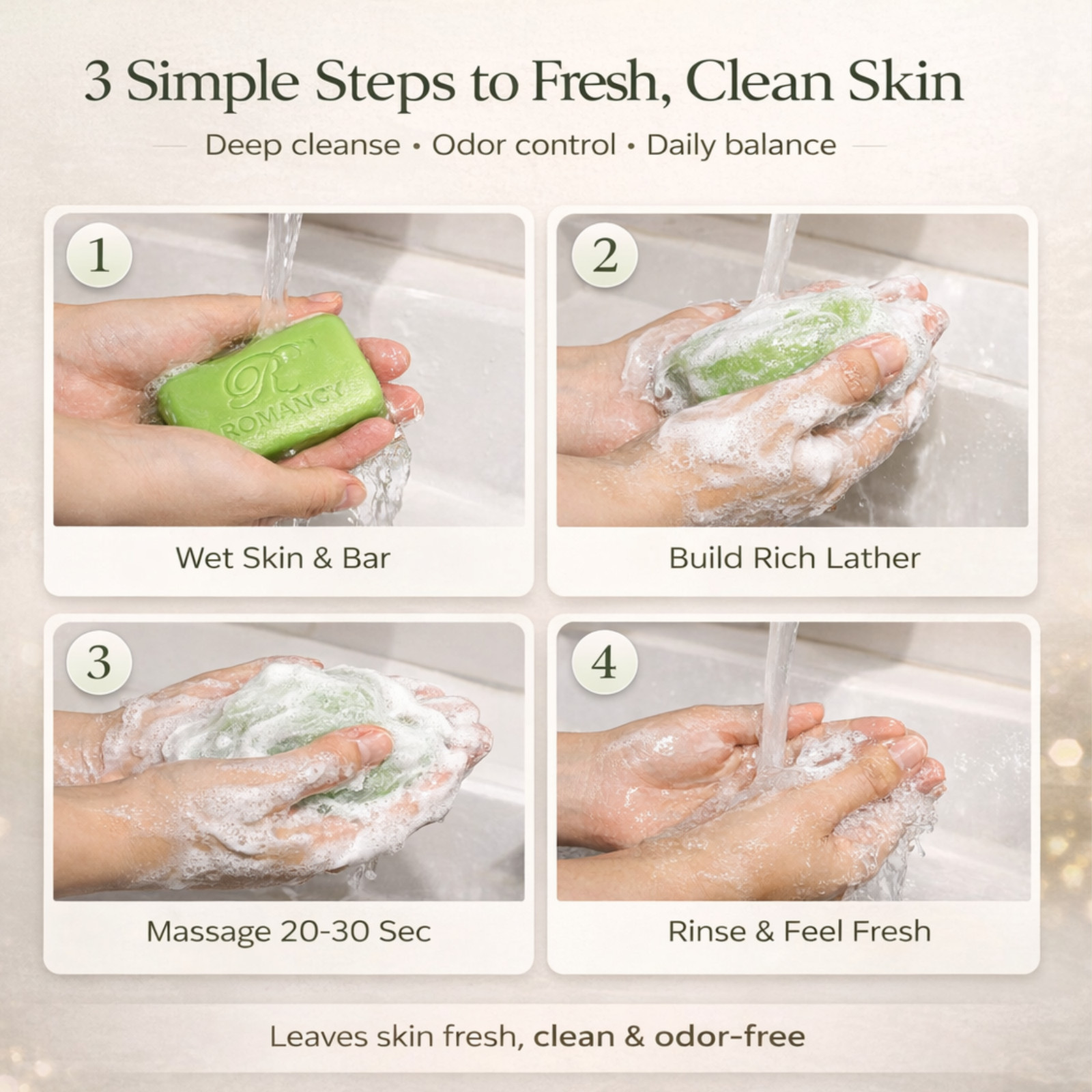 Tea Tree Soap for Body Odor Antibacterial Bar 2 Pack Acne & Sweat Cleanser