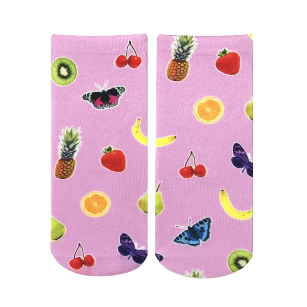 Living Royal Fruits Butterflies Ankle Socks Model No. 7204A – 1 Pair