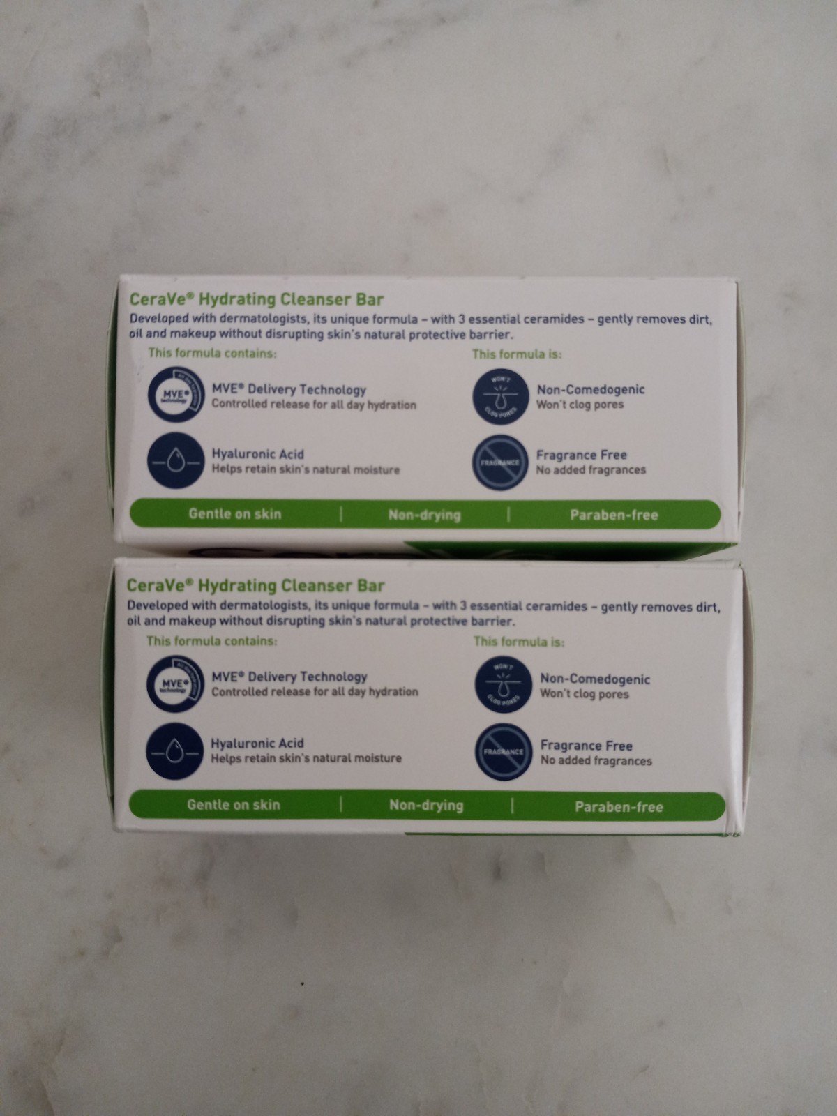 CeraVe Hydrating Cleanser Bar Normal to Dry Skin 4.5 oz each, Lot of 2