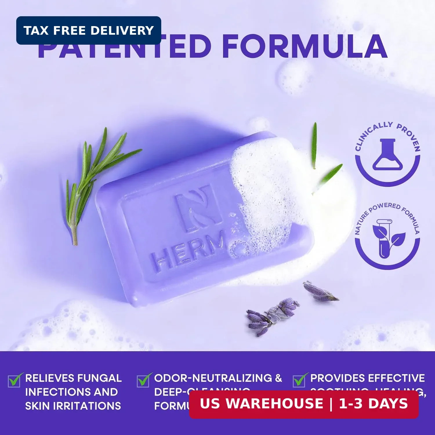 Hermon Antifungal Soap with Tea Tree Oil: Antifungal Bar Soothing Care & Relief