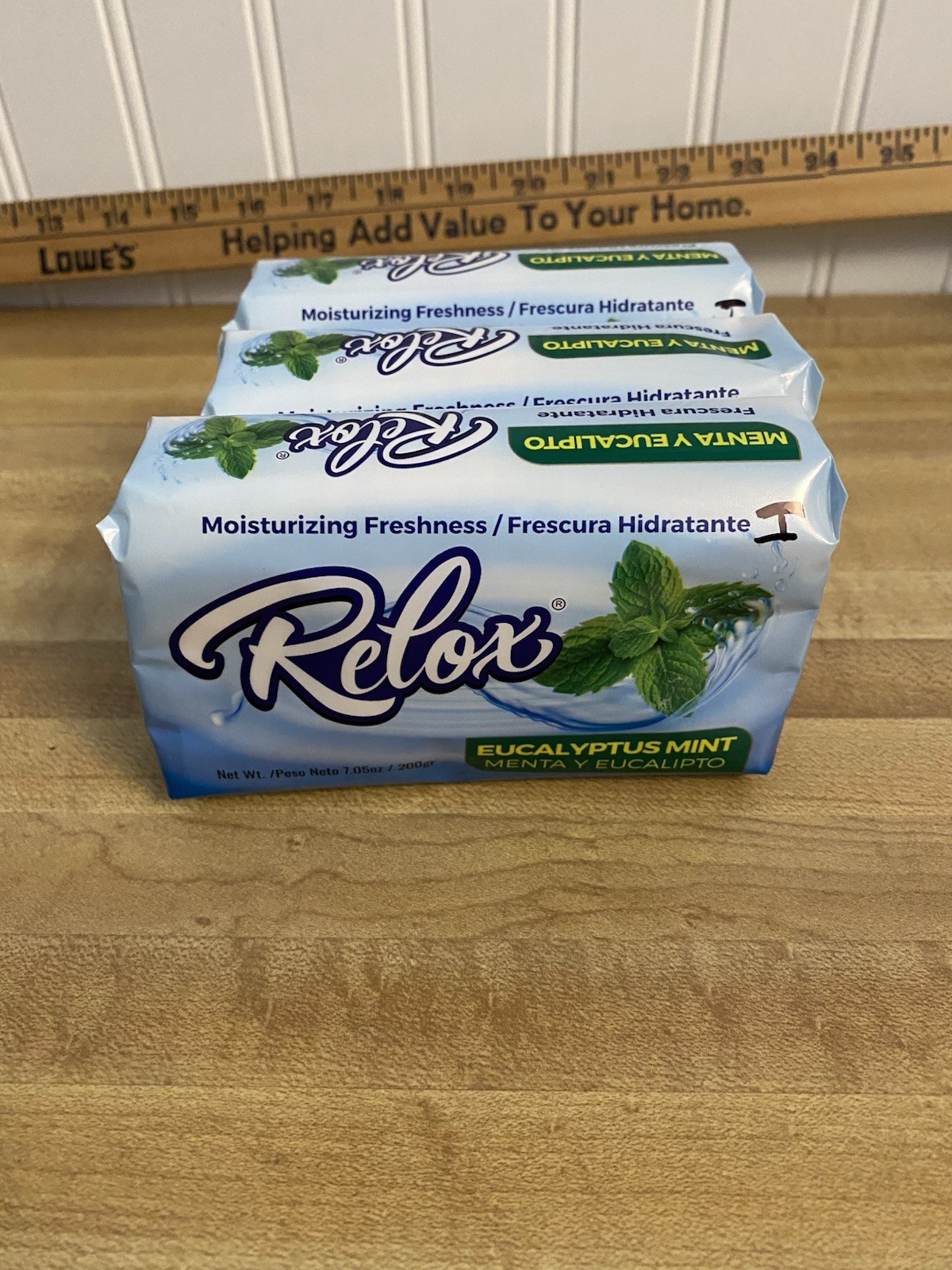 Three Bars of “Relox” Eucalyptus Mint Bar Soap. Moisturizing 7.05oz