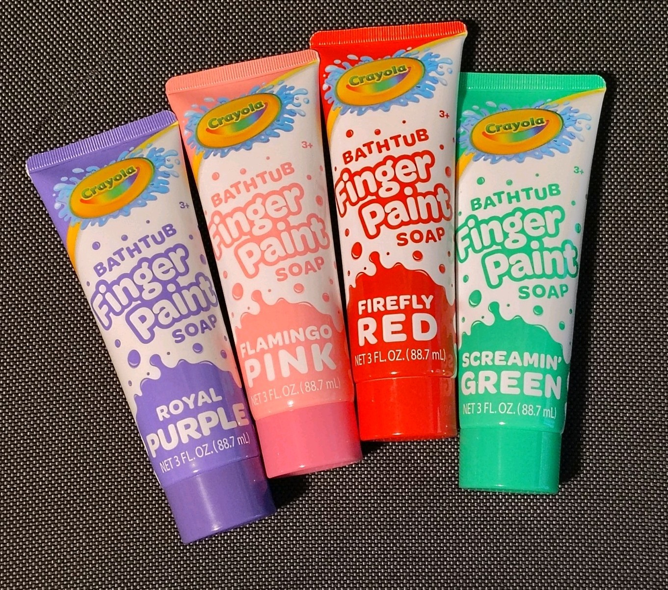 Crayola Bathtub Finger Paint Soap Purple Pink Red Green 4 total