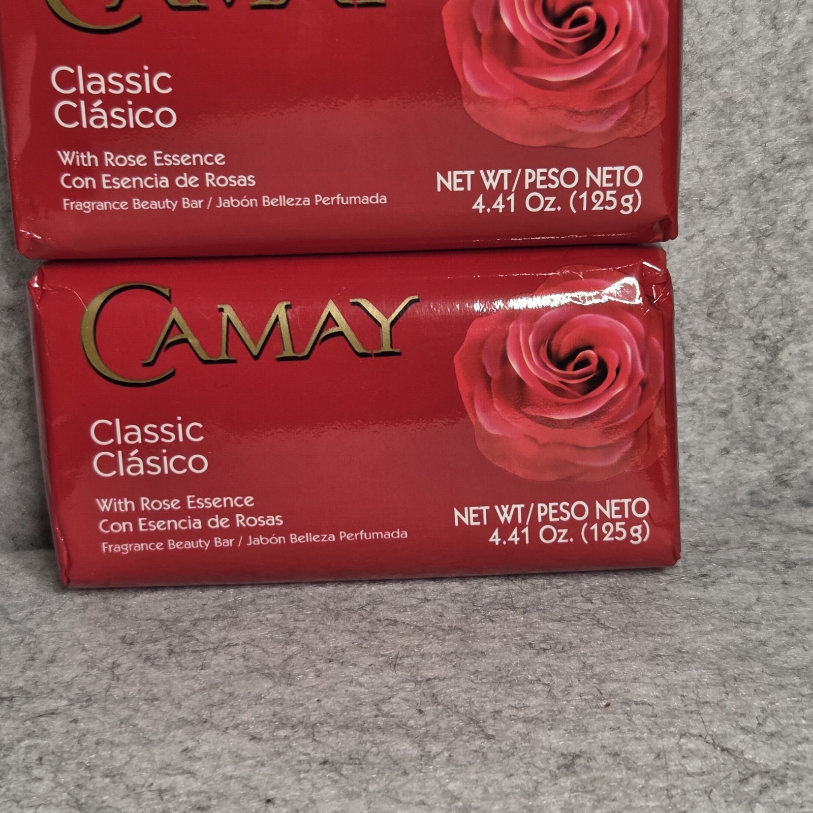 3 Pack Camay Classic Rose Soap Bars 4.41 oz ea New Sealed Fragrance Beauty Soap