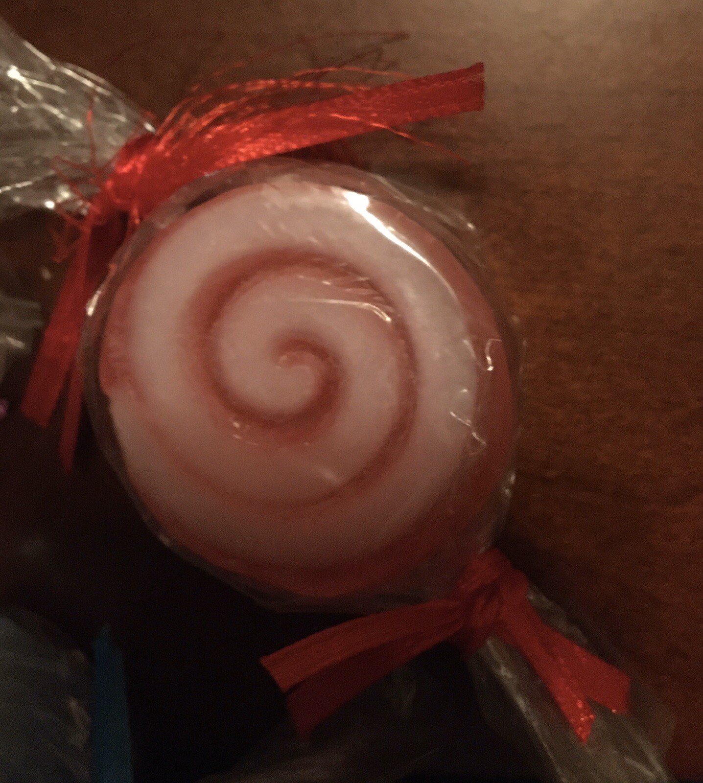 New Decorative Set of Three Individually Wrapped Soaps In Candy Shapes