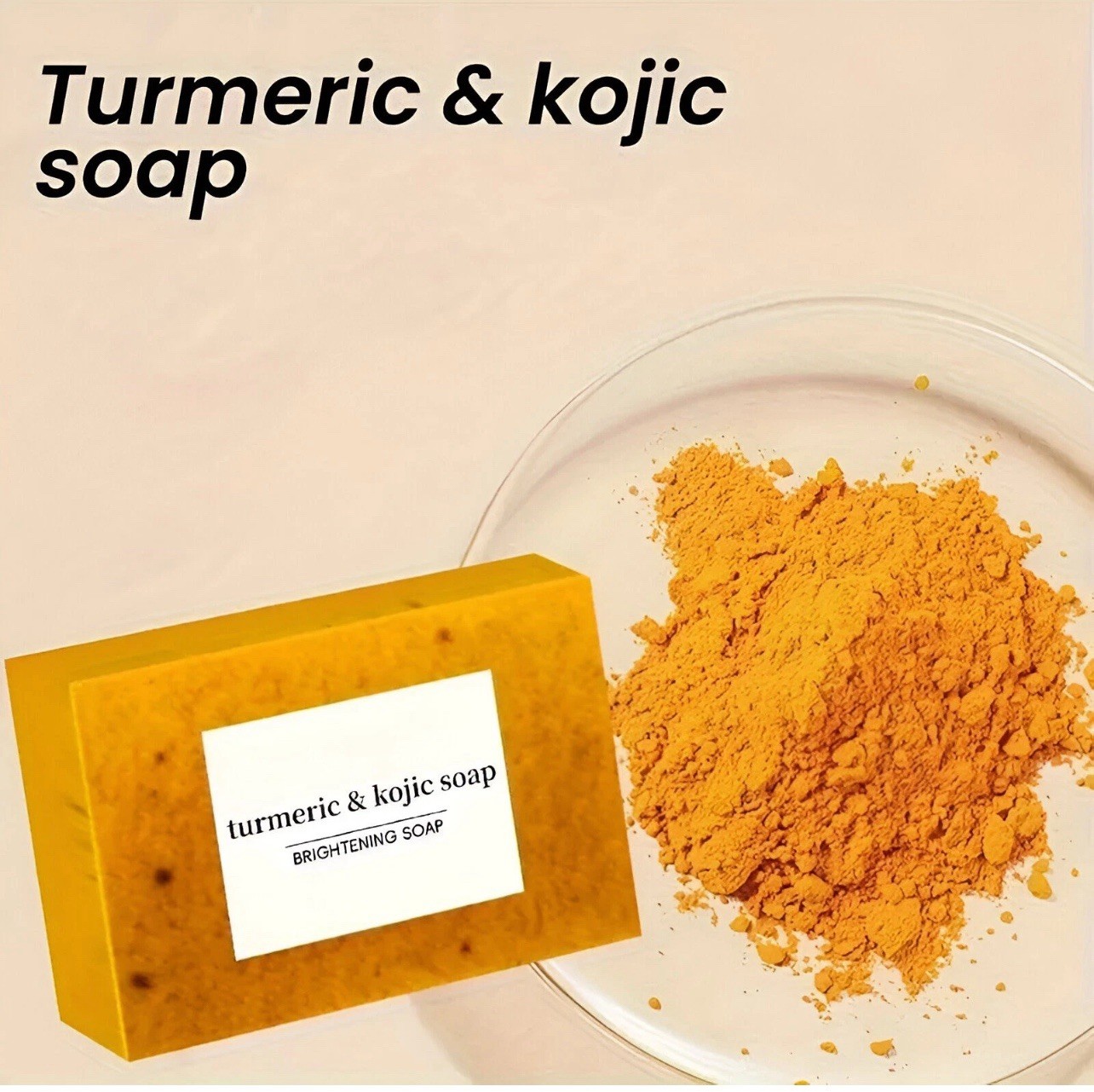 2set/Tumeric Lemon + Kojic Acid Soap Skin Whitening Dark Spot 3.53oz