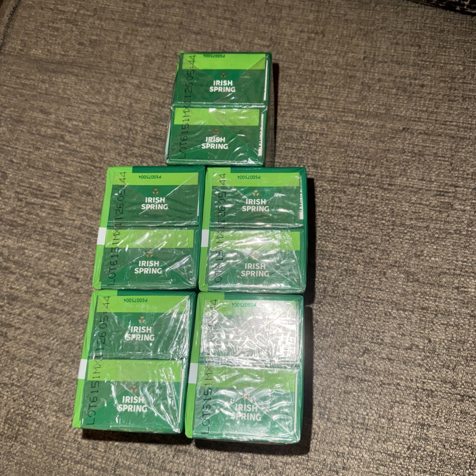 Lot Of 5 Packs Irish Spring Classic Original Clean Bar Soap 10 Bars 3.2 Oz Each