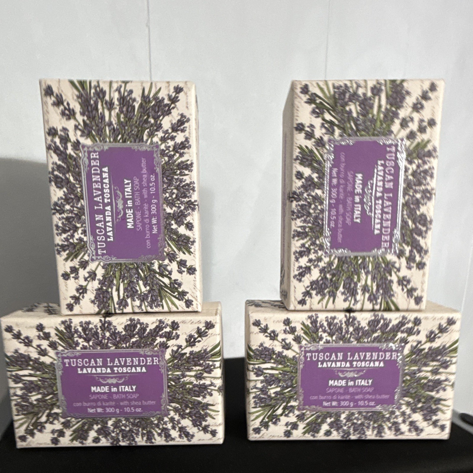 Indulge in Luxury: 4-Pack La Florentina Tuscan Lavender Shea Butter Soap 10.5 oz