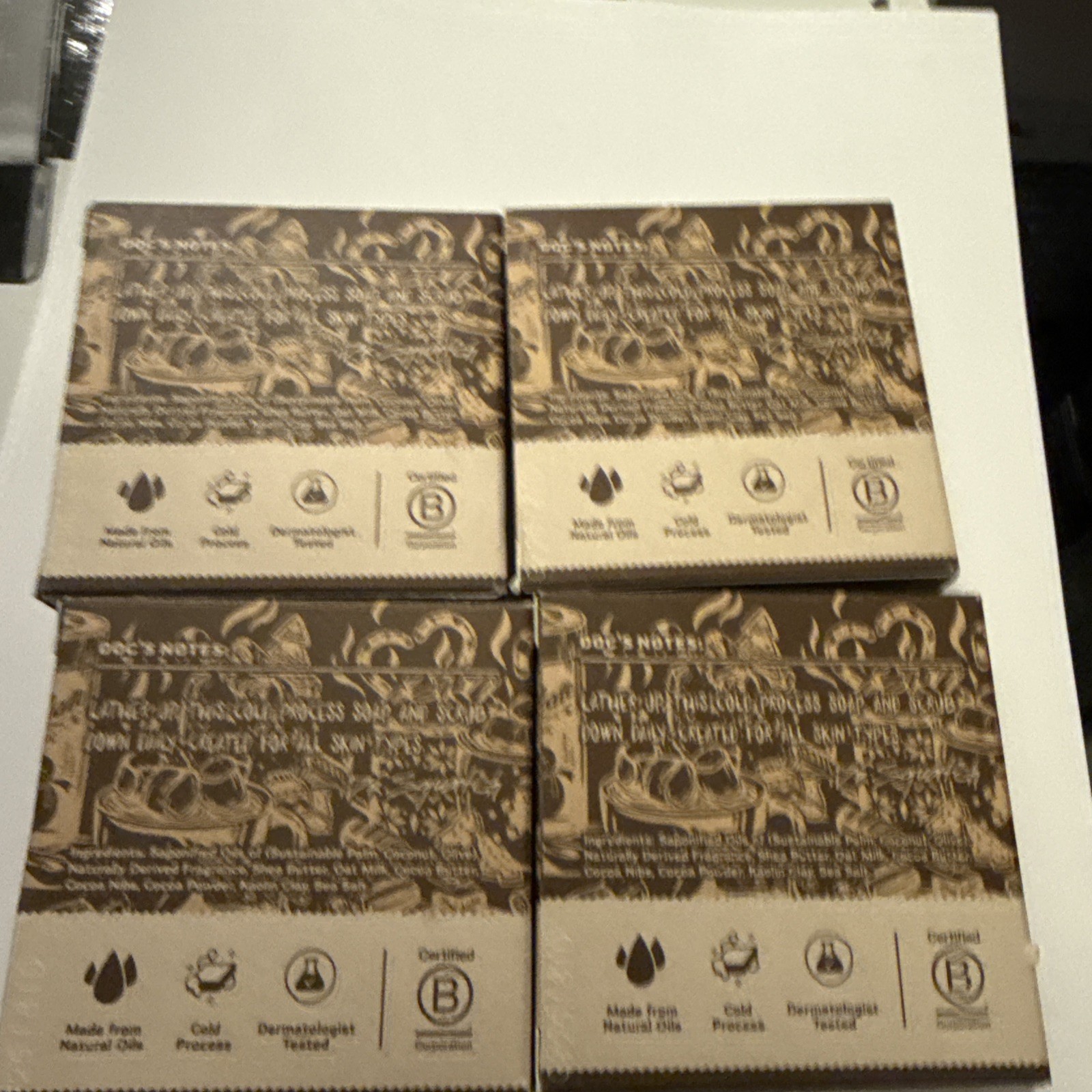4 Lot Hot Choccy Dr Squatch Soap Limited Edition Cocoa Nibs